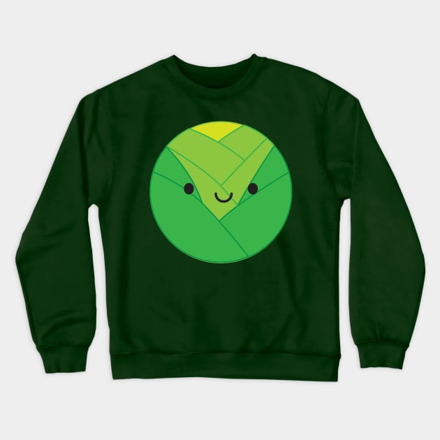 Kawaii Brussels Sprout or Cabbage Crewneck Sweatshirt by marcelinesmith